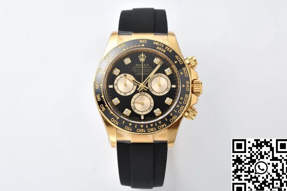 Daytona Black Hourmarker Factory Clean M126518 Rolex Bezel Diamond Cosmograph 1202